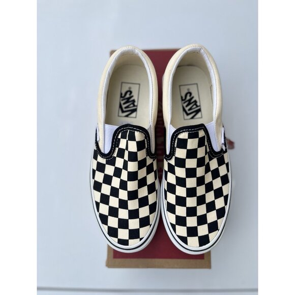 Vans Checkerboard Slip-On Black White Size 6.5 - Picture 11 of 11
